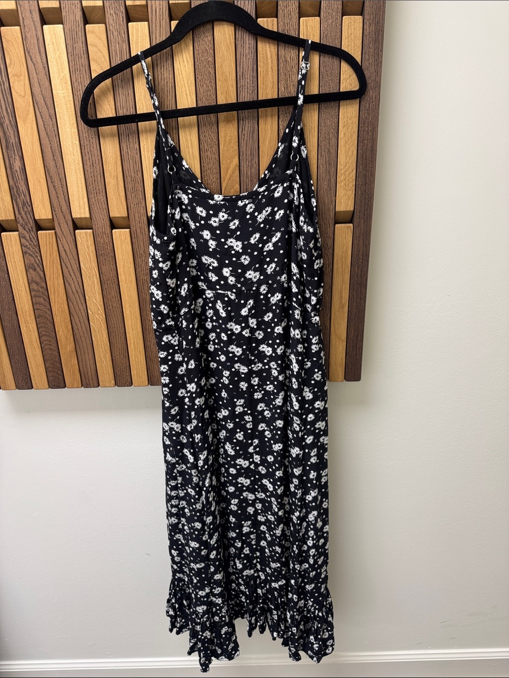 Rails Frida Black Dotted Daisy High Low Midi Dress, size L - Picture 6 of 7